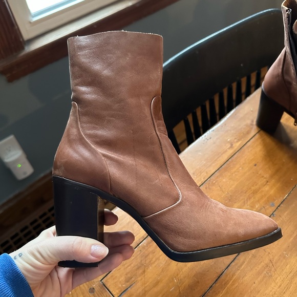 L’intervalle Cadiz Tan Leather Boots - Picture 6 of 7